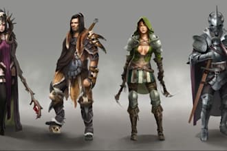 dnd miniatures, dnd ttrpg miniatures, baldurs gate 3 miniatures for 3d printing