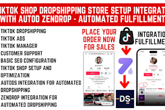 setup and integrate tiktok shop with autods or zendrop for dropshipping success