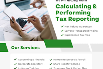 prepare income statement, balance sheet and cash flow for  gst filling