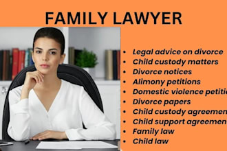 be your lawyer in civil, criminal, family, divorce and tort law disputes