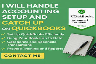 handle accounting setup and catch up on quickbooks