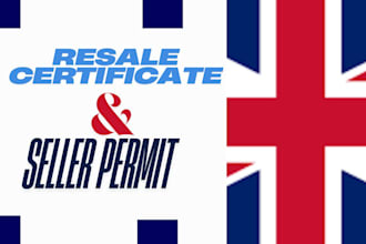 a sales tax permit, tax exemption certificate, resale permit