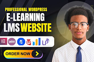 design wordpress lms website with learndash, tutor lms buddyboss, masterstudy