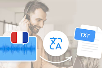 transcribe french audio or video
