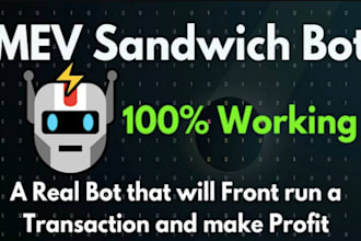 develop pumpfun, mev, sandwich, sniper, volume, eth and solana, bot
