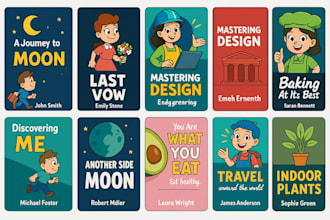 do book cover design, illustrate book cover story book cover kindle cover design