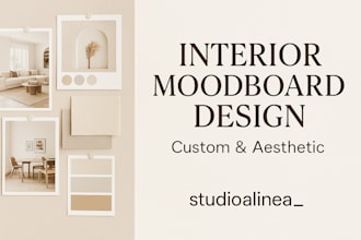 design a stunning interior moodboard for your home, café, or airbnb