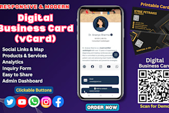design your modern vcard, ecard, or digital business card website