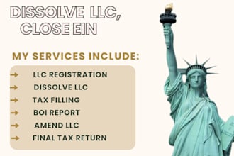 close or dissolve llc, cancel corporation, close ein