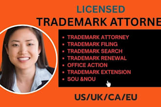 your b US trademark attorney for registration, renewal and amazon brand registry