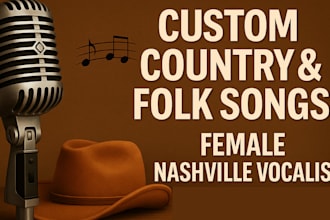 sing custom country song american folk nashville as a female vocalist songwriter