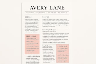 design an elite executive level CV and cover letter that stands out