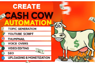 create automated cash cow youtube, cash cow videos, cash cow channel promotion