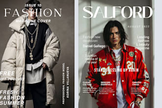 design professional magazine, cover, catalogs cover page