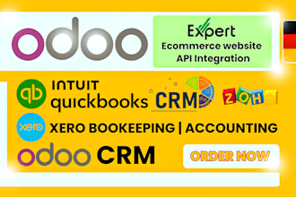 setup customize odoo website, erp, CRM, odoo accounting, zoho, xero, quickbooks