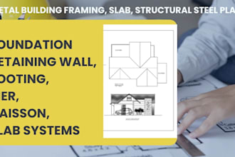 structural engineer, retaining wall, slab on grade, and foundation design plan