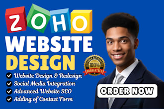 design or redesign a responsive zoho website using zoho sites for business