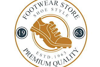design a high quality shoe and sneaker store logo for you