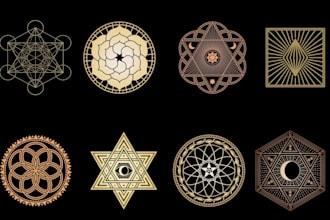 design mystical spiritual sacred geometry logo or any graphic