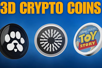 design professional 3d crypto coin for your token or nft project
