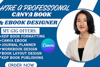 design canva ebook booklet training manual kdp journal planner workbook design