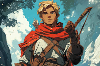 made a dnd character art and dnd illustration