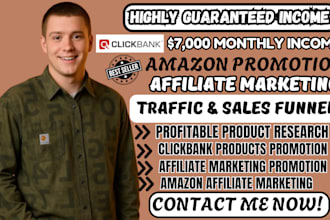 build affiliate marketing clickbank, link promotion amazon web with sales funnel