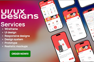 create mobile app UI UX, web UI UX design in figma