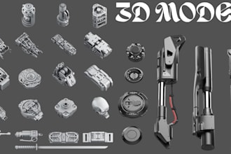 create 3d game assets weapon design 3d mask model unreal engine