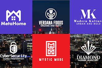 do modern minimalist custom luxury logo design and redesign