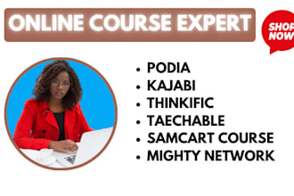 create online course website, teachable, thinkific, kajabi, samcart sales funnel