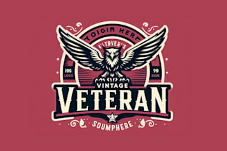 design outstanding veteran owned logo with express delivery