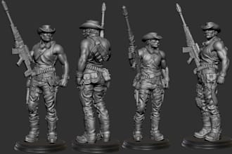 sculpt 3d toy model game character modeling 3d action figures for 3d printing