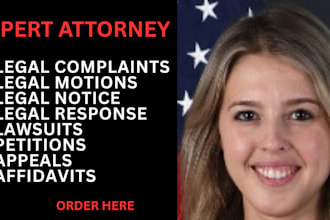 be your civil litigation lawyer and help you prepare lawsuits, motion, complaint