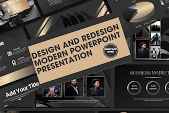 design and redesign a professional and modern powerpoint presentation