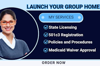 start a nonprofit group home 501c3 tax exempt, licensing, medicaid, policies
