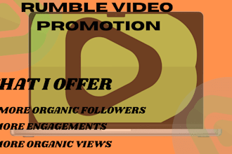 do real and active rumble followers and organic views