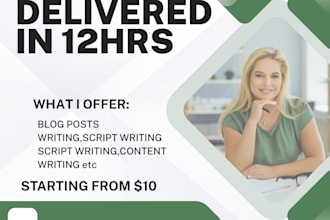 write blog posts scripts articles about pets and fitness