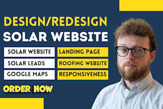 build solar website, roofing website, solar landing page to generate solar leads