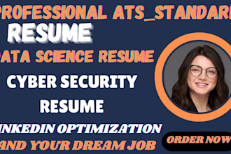write data science resume, data analyst ,cyber security and resume writing
