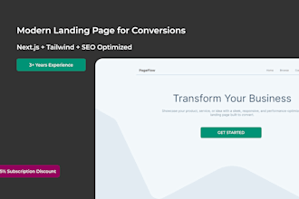 develop a clean and professional landing page