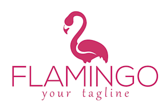 design professional flamingo logo