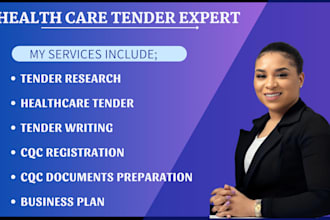 do UK tender writing, healthcare tender research, cqc registration and documents