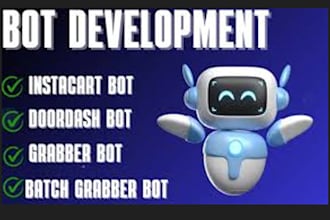 develop doordash bot, instacart bot, uber bot, bot lyft, grabber bot, grubhub bo