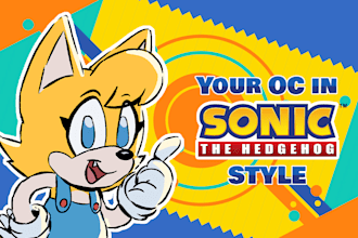draw your character in sonic style