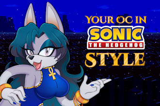 draw your character in sonic style