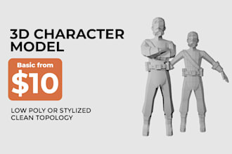model your 3d character for animation or games
