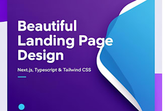 build modern nextjs  typescript tailwindcss landing page