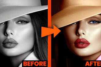colorize black and white photos restoration, retouching and old photos fixing