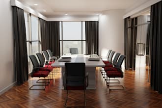 redesign 3d conference room, office layout,mixing room,interior decor, 3ds max